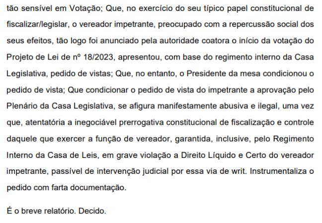 Decisão judicial para suspensão de lei sobre novo Código Tributário Municipal não se baseia em alterações propostas; saiba mais