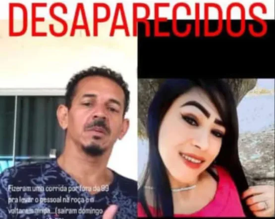 Violência: Casal de motorista de aplicativo que estava desaparecido é encontrado morto próximo ao Povoado da Pixixica,