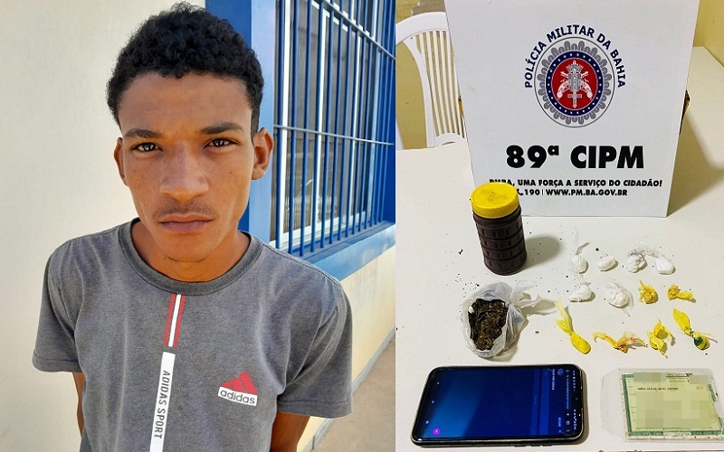 Jovem é preso com drogas em ação da PM em Mucuri