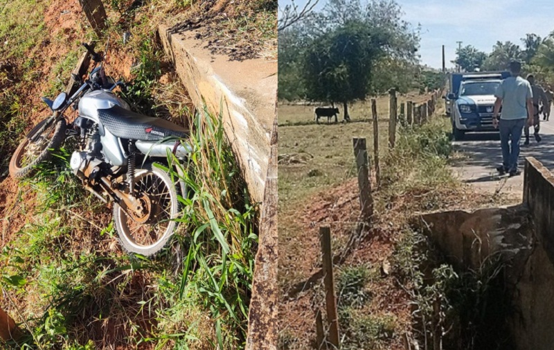 Violência no trânsito: Motociclista morre após perder controle da moto e colidir com ponte em Vereda