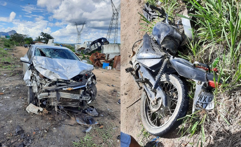 Dois jovens indígenas morrem em colisão entre motocicleta e carro na BR-101 em Itamaraju