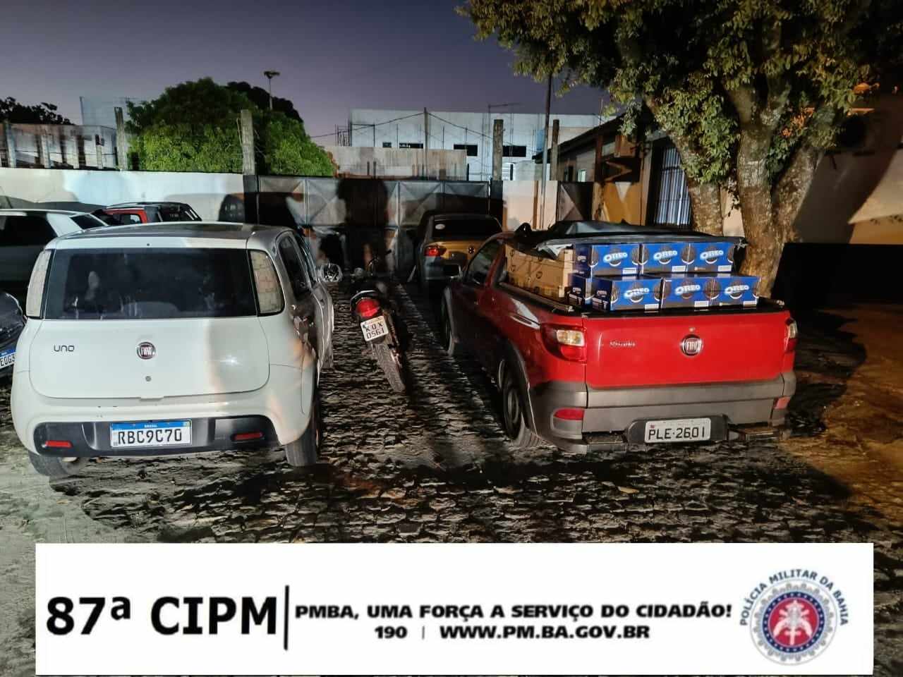 Teixeira: PM recupera carro com gêneros alimentícios furtado em Itamaraju e outros dois veículos com restrição