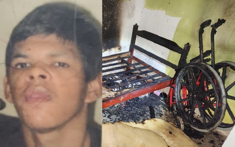 Tragédia: Homem portador de necessidades especiais morre em incêndio no interior de residência em São José de Alcobaça