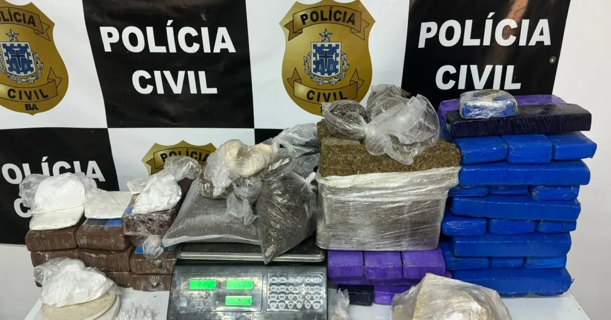 Drogas apreendidas: Operação realizada pelas Polícias de Eunápolis termina com 50 kg de drogas apreendidos