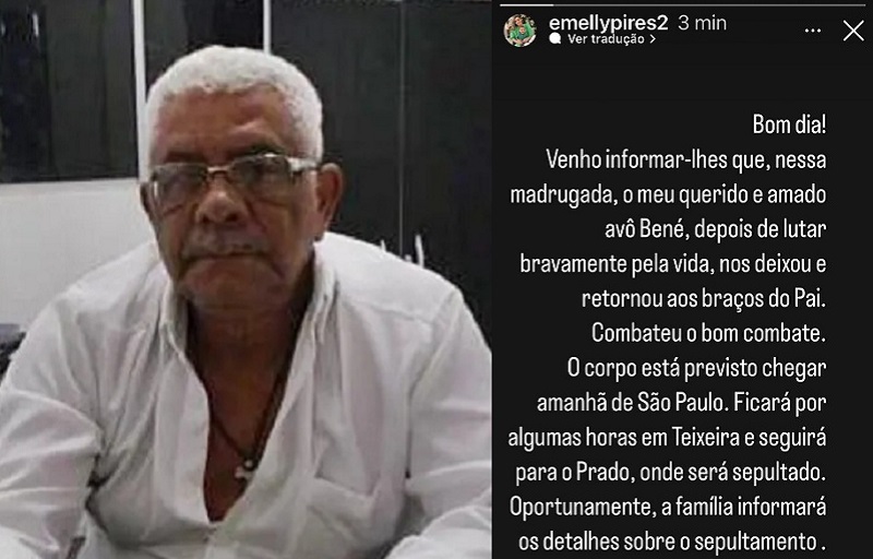 Morre em São Paulo o tabelião teixeirense “Bené do Cartório”