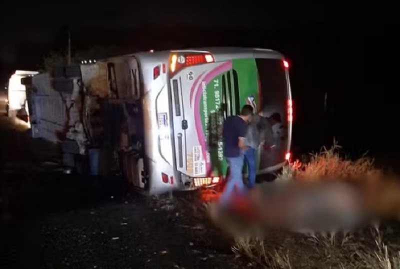 Quatro pessoas morrem e pelo menos 11 ficam feridas após ônibus de turismo tombar em rodovia