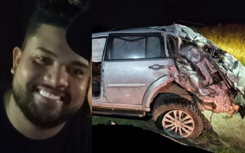 Homem de 27 anos morre e uma jovem fica gravemente ferida após carro capotar