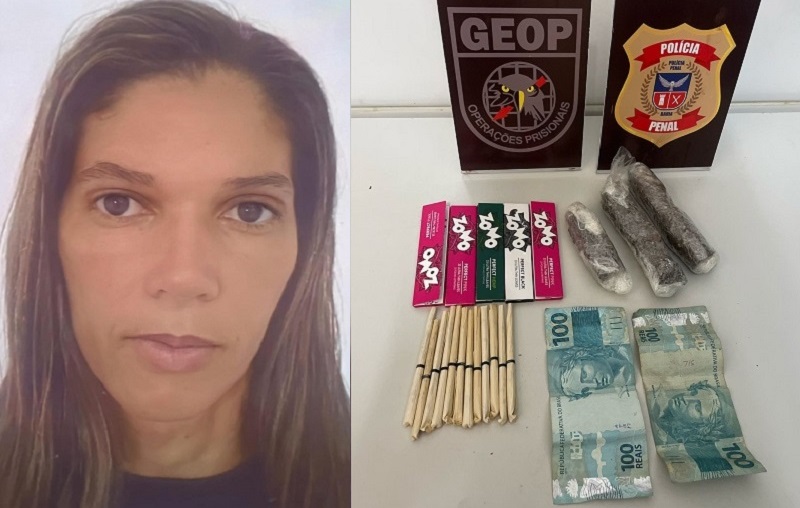 Teixeira: Mulher é presa ao tentar adentrar com drogas e dinheiro no Presídio; objetos seriam para o filho