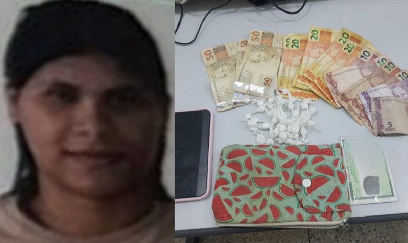 Prado: Mulher tenta dispensar bolsa com cocaína mas acaba presa pela Polícia Militar