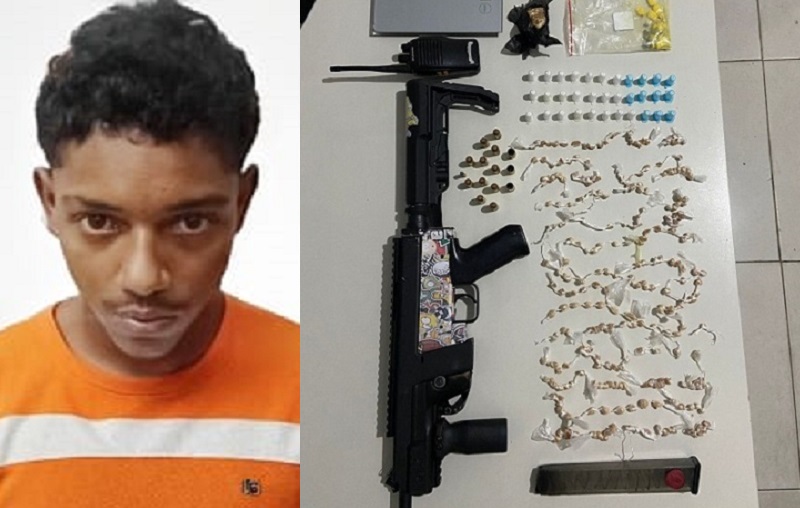 Itabatã: Líder do tráfico, armado com metralhadora Ponto 40 morre em troca de tiros com o PETO no Bairro Cidade Nova; comparsa foge