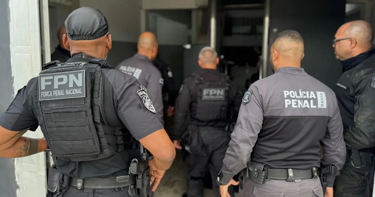 Força Penal Nacional faz vistoria em presídio de Eunápolis em ação conjunta